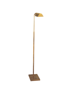 Studio Adjustable Floor Lamp in Hand-Rubbed Antique Brass